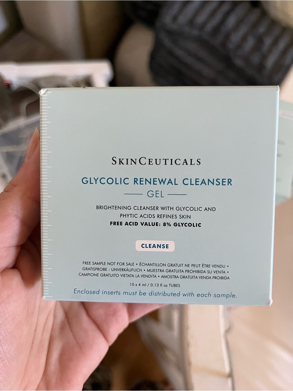 SkinCeuticals Glycolic Renewal Cleanser Gel 10 back sample tubes
